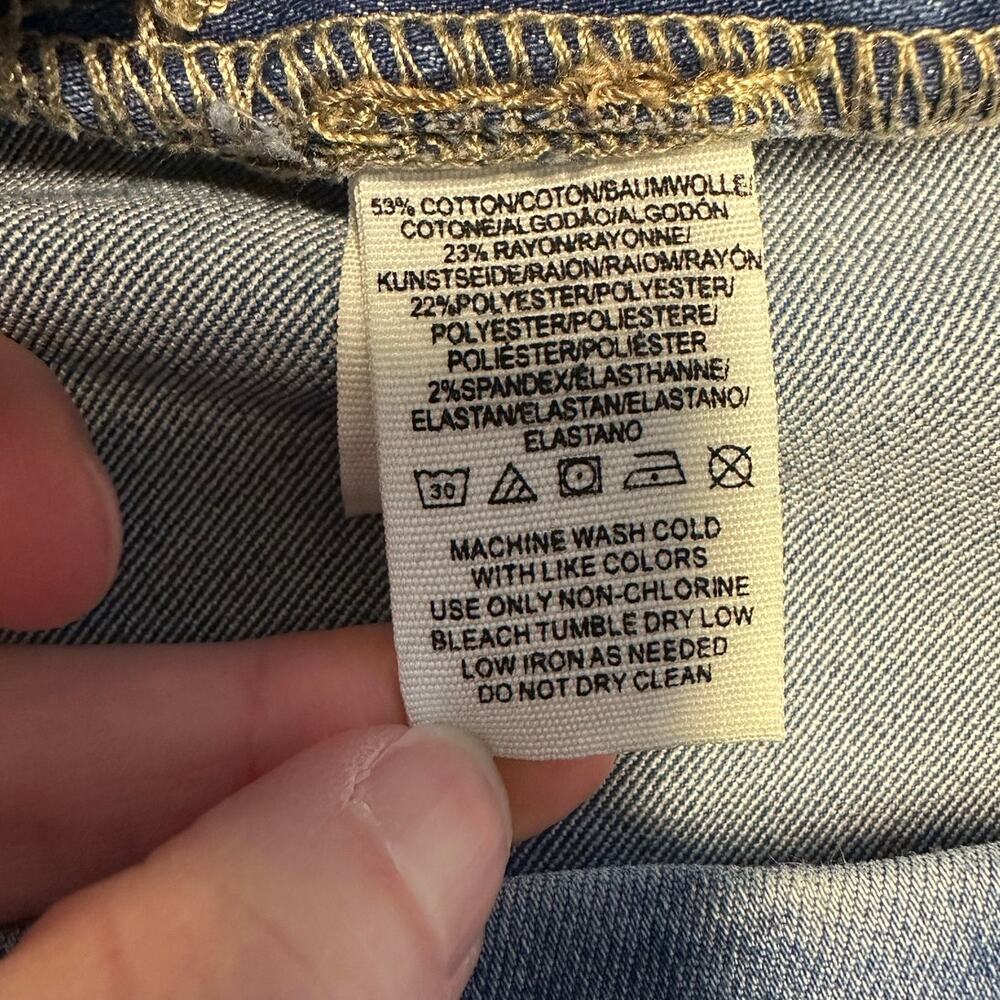 Free People Light Wash Slit Flare Jeans Size 31 - Picture 4 of 8